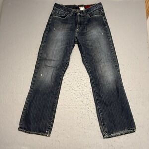 Express X2 Jeans Mens 33x32 Med/dark Wash Mildly Distressed